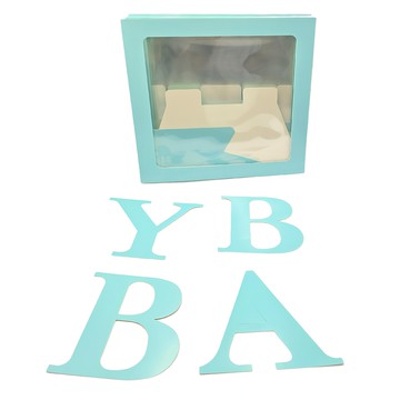 氣球盒子  BABY藍  1組