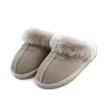 D+AF 俏皮雪寶．真皮羊毛雪靴拖鞋