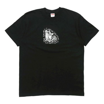 Supreme FW19 Week 17 Eat Me Tee Kitten Printing Short Sleeve Unisex Black