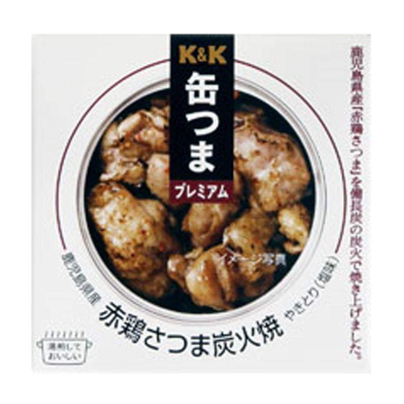 KK 缶つまプレミアム 鹿児島県産 赤鶏さつま炭火焼 75g