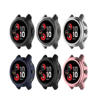 電鍍午夜藍 【半包電鍍殼】適用 Garmin Venu 2 Plus 43mm保護殼 TPU 軟殼 防刮 防撞