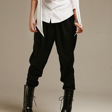 現貨+預購 哈倫褲 加絨休閒長褲-經典版型精緻剪裁女褲子2色72au12【獨家進口】【米蘭精品】