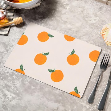 防水防油隔熱皮革餐墊  小橘子  30 x 45cm  1個
