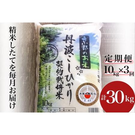 ふるさと納税 訳あり 定期便 新米 10kg 3ヶ月 京都丹波米 こしひかり 白米 3回定期便 10kg×3回 計30kg ※精米したてをお届け《緊急支援 米.. 京都府亀岡市