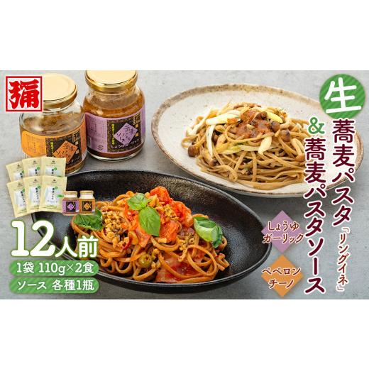 ふるさと納税 群馬県 みなかみ町 生蕎麦パスタ「リングイネ」＆蕎麦パスタソース・１２人前