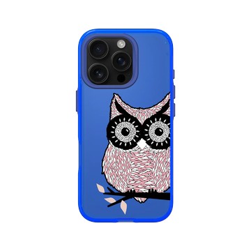 iPhone 16 Pro Clear 激光藍 - 花生騷 WasangShow - 貓頭鷹(紅)