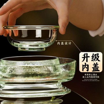 臺灣🎀泡菜罐 密封罐 鹹菜罐子 收納罐四川玻璃泡菜罈子加厚配內蓋醃製密封罐家用酸菜壇帶蓋鹹菜醃菜缸