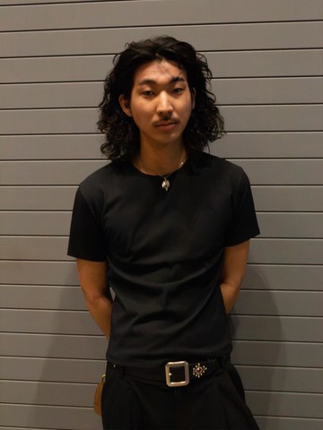 LIGHT RIB SLIM T-SHIRT [BLACK]