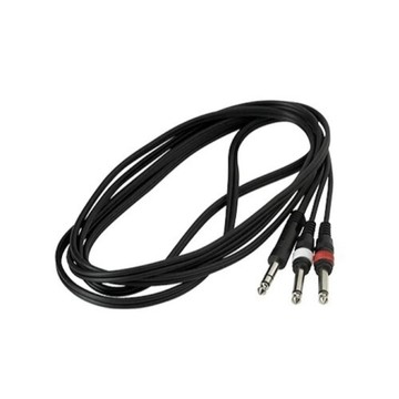 RockBoard 2xTS 6.3mm - TRS 6.3mm Y 型訊號線 3m