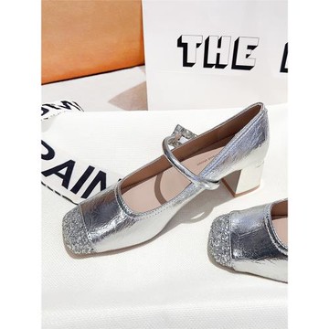 好看【漫天銀河】方頭單鞋女粗跟2026年新款女士瑪麗珍時尚高跟鞋