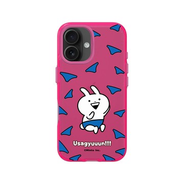 iPhone 16 Clear 粉漾桃 - Usagyuuun 小突兔 - 率性藍褲褲