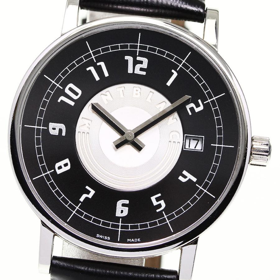MONTBLANC サミット7045ブラック/シルバー クオーツ メンズ