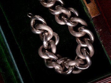 1950s 法國 近代老件 寬版純銀頸鍊