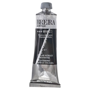 MaIMeRI 美利 BRERA 超細緻壓克力顏料S1 M0806018 018 TITANIUM WHITE 鈦白色  1色  60ml