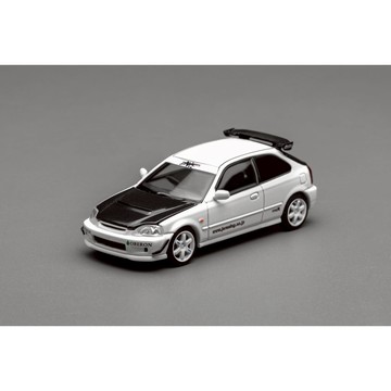 MOTORHELIX 1/64 合金模型 Honda Civic TYPE R (EK9) 白色碳蓋