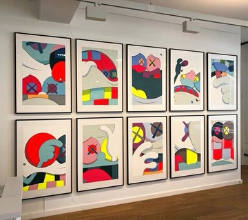 免運速發開發票 KAWS版畫 BlameGame潮流客廳工作室裝飾畫 KAWS裝飾畫 掛畫