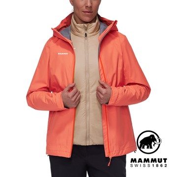 【Mammut長毛象】Alto Light 3 in 1 HS Hooded Jacket W 兩件式防水保暖外套 女款 蜜桃粉/薩凡納褐 #1010-30880