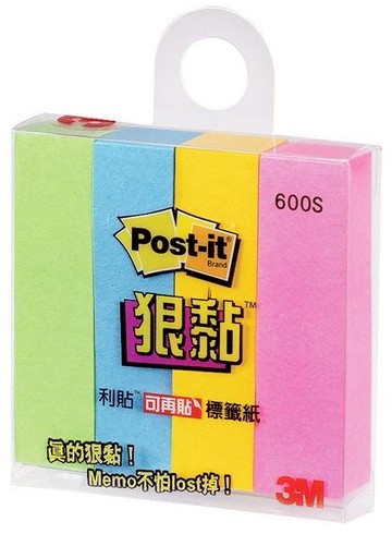 標籤紙 3M 600S 小尺寸便利貼 ( 12 x 45mm / 全彩便條紙 )【APP滿額下單10%點數(單一帳號最高5000點)】1/31止