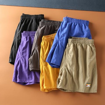 夏季新品 防水透氣速干面料 男女糖果色運動休閑健身沙灘褲短褲潮