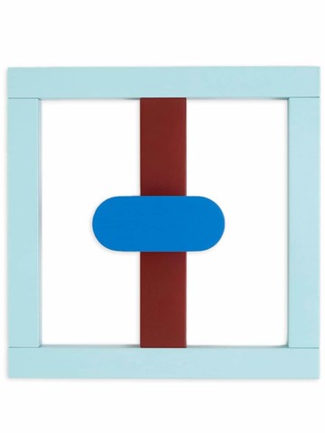 raawii - colour-block square hook - unisex - Wood - One Size - Blue