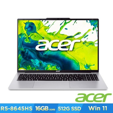 Acer 宏碁 Aspire Lite AL16-61P-R2P6 16吋筆電(R5-8645HS/16GB/512GB/Win11)