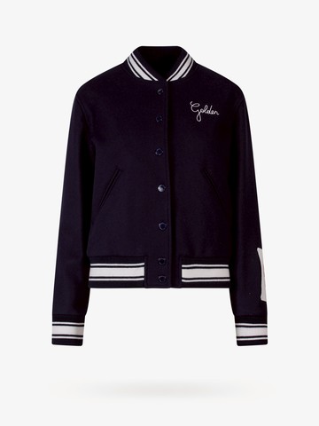 Wool blend bomber with embroidered logo - GOLDEN GOOSE DELUXE BRAND - gender_Woman