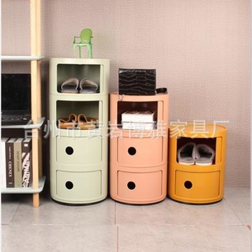 迷你小床頭柜 簡約現代臥室 邊角柜儲物柜 多功能圓形收納柜