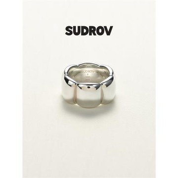 SUDROV素覺戒指 簡約獨特高級感925銀戒指設計師品牌首飾女指環潮