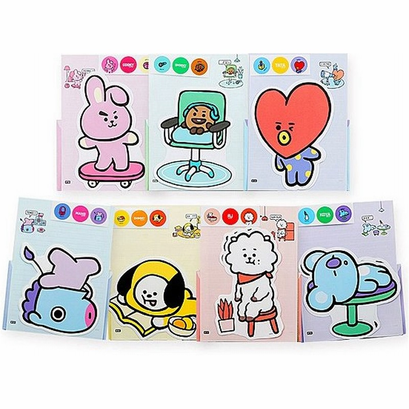 Bt21 キャラクター形便箋 レターセット 1弾 韓国文具 文房具 手紙 メッセージ かわいい 防弾少年団 公式 通販 Lineポイント最大0 5 Get Lineショッピング