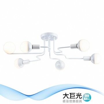 大巨光 工業風 E27x6 半吸頂燈(BM-50344)