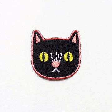 Black Cat 黑貓刺繡別針 刺繡貼紙 可愛胸針