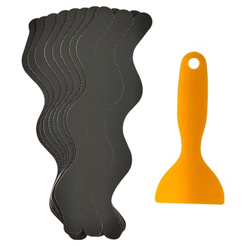 廚衛地板浴缸防水止滑無痕貼片 24片裝 PEVA材質  長條(20 x 2cm) + S形(18 x 1.3cm)  灰色  1組