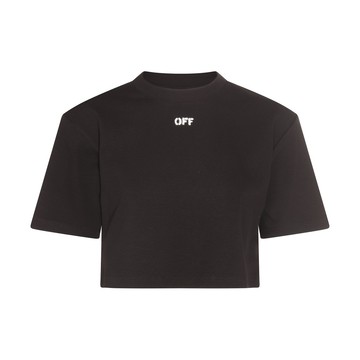 Off-white - Black And White Cotton Rib T-shirt