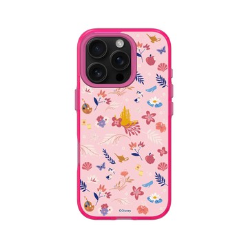 iPhone 16 Pro Clear 粉漾桃 - 迪士尼-公主系列 Disney Princess - 迪士尼公主 - 花卉童話