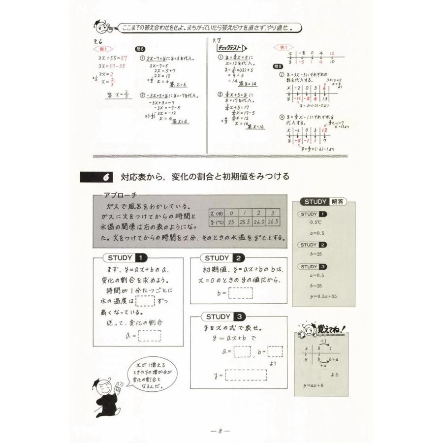 中学数学単元別−1次関数− 数学 中学校 教材 問題集