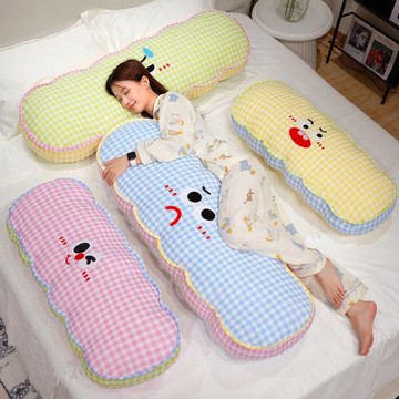 卡通長條睡覺抱枕女生側睡夾腿枕頭孕婦床頭靠墊可拆洗沙發床上