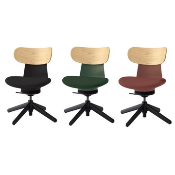 *KOKUYO ingLIFE 日系機能 人體工學固定椅腳辦公椅(無扶手)-黑/墨綠/磚紅