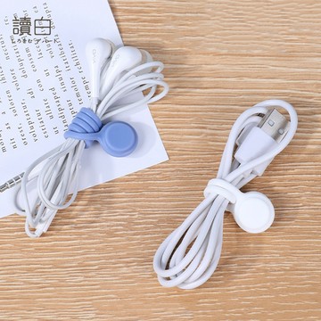 磁吸繞線器【讀白-現貨附發票】糖果色 多用途 捲線器 繞線器 綁線繩 收線器 固線器 磁吸集線器 收納 束線帶 理線器