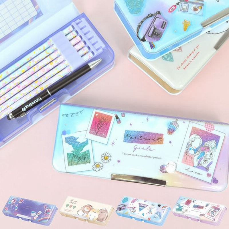 筆箱 小学生 女の子 小学生 韓国 ファンシー 片面 二段式 コンパクト ペンケース 筆入れ ふでばこ キッズ 大容量 小学校 箱型 ボックス ペンケース マグネット 通販 Lineポイント最大get Lineショッピング