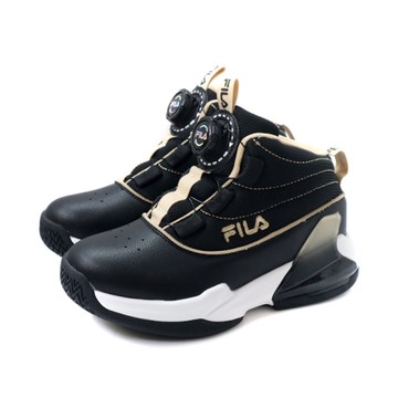 FILA 運動鞋 籃球鞋 旋轉鞋扣 大童 童鞋 黑/金 3-B801Z-088 no330