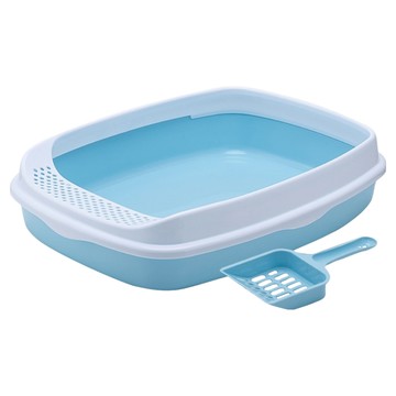 寵物夢工廠 北歐風落砂貓砂盆  46 x 35 x 10.5cm  藍色  1個