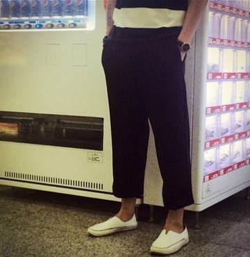 韓國 闊腿褲  寬鬆  寬褲  大寬腳 復古 文青