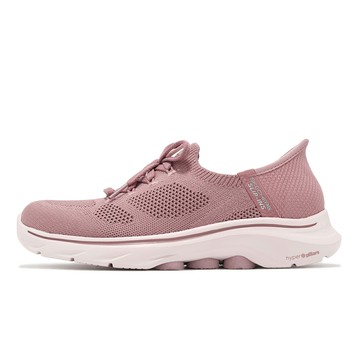 Skechers 休閒鞋 Go Walk 7-Via Slip-Ins 女鞋 粉 套入式 緩衝 輕量 健走鞋 懶人鞋 125213MVE