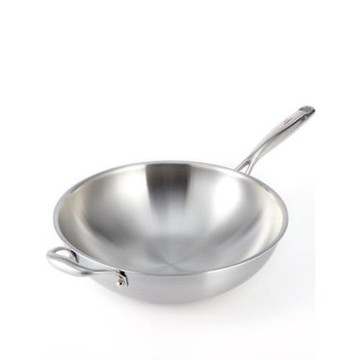 陳可樂平底食品級316不銹鋼炒鍋無涂層家用炒菜鍋燃氣灶電磁爐用