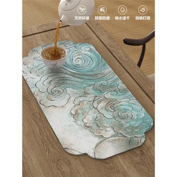 新中式禪意茶席專用茶桌布墊防水茶道墊子茶墊桌旗茶臺吸水茶杯墊