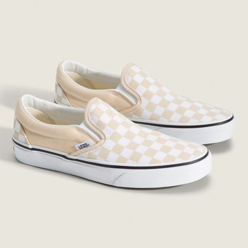 Classic Slip-On 米色/棋盤格滑板鞋