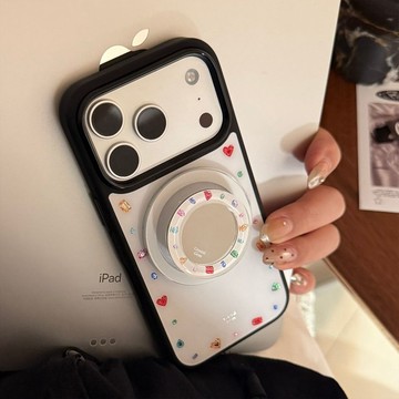 💎免運💎寶石手機殼 手機殼 鏡麵彩色寶石蘋果17promax手機殻iPhone16磁吸支架15適用13鎏金潮 NAQD