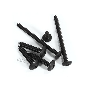 黑色304不鏽鋼大扁頭自攻螺絲釘十字扁圓頭木螺釘M3M3.5M4M5M6【促銷】