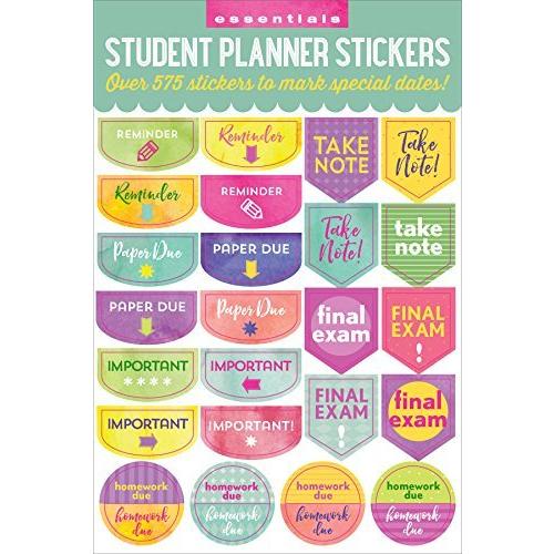 Essentials Student Planner Stickers Set of 575 Stickers 並行輸入