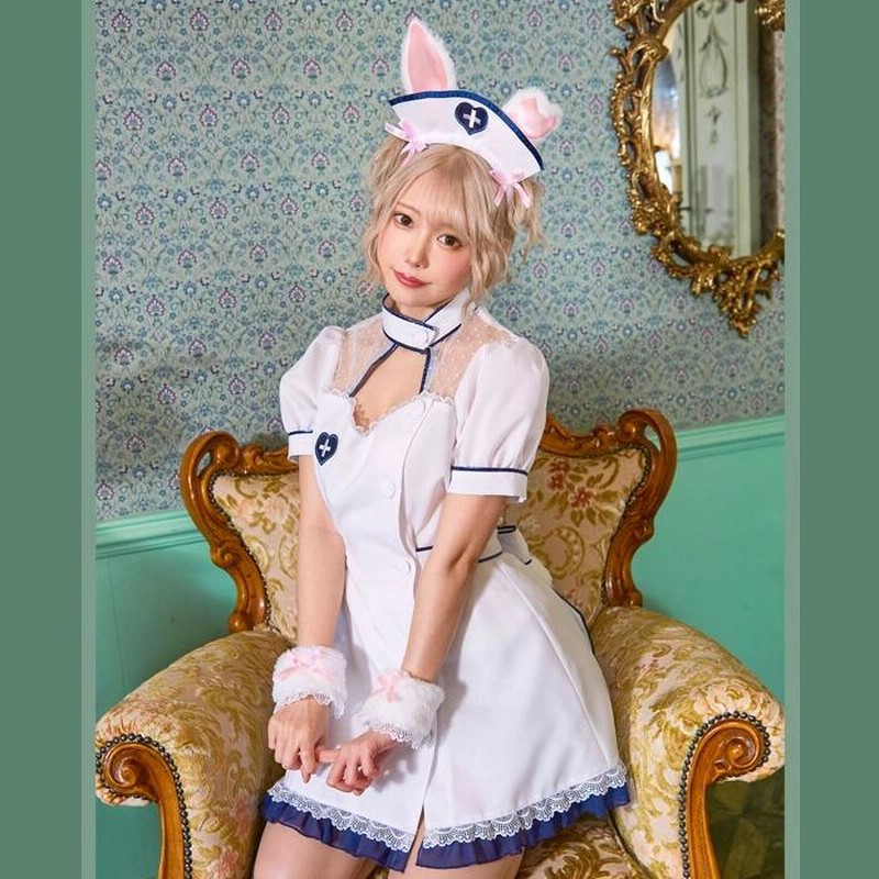 レア　ディズニー　チップ　デール　ピン　ナース　病院　看護師　限定　リミテッド 送料無料 レディアニマル ナース うさぎ ホワイト 白 うさ耳